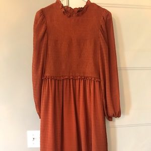 Lulu Burnt Orange Midi Dress